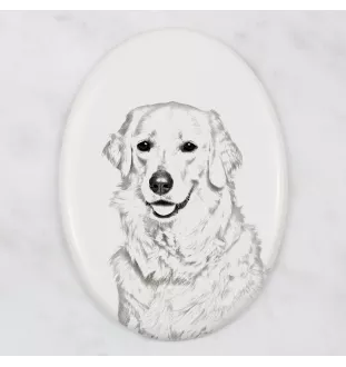 Kuvasz płyta nagrobna ze zdjęciem psa Art-Dog