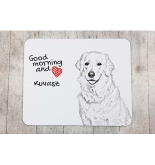 Kuvasz - Mauspad mit Druck, personalisiertes Mauspad mit Hund, einzigartiges Gadget für Büroangestellte von Art-Dog.