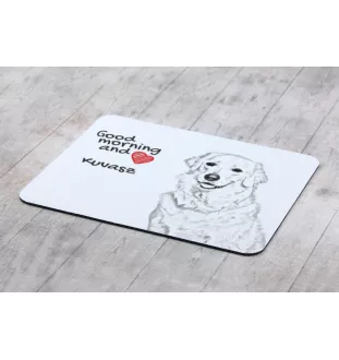 Kuvasz podkładka pod mysz z psem Art-Dog