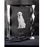 Kuvasz - Kristall mit einem Hundebild, Glasstatuette mit einem Bild, einzigartiger Bilderrahmen der Marke Art-Dog