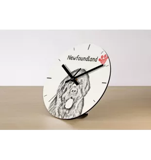 Kuvasz - wall clock with a dog, shelf clock with a print, personalized home decoration from the Art-Dog brand
