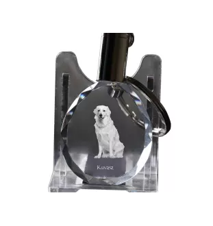 Kuvasz - pendentif avec une photo de chien, porte-clés en cristal dans une boîte cadeau, un cadeau unique par Art-Dog