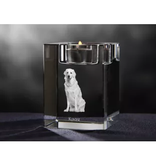 Kuvasz świecznik kryształowy z psem Art-Dog