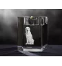 Kuvasz - Candle holder with dog photo, crystal tealight holder, personalised gift by Art-Dog brand
