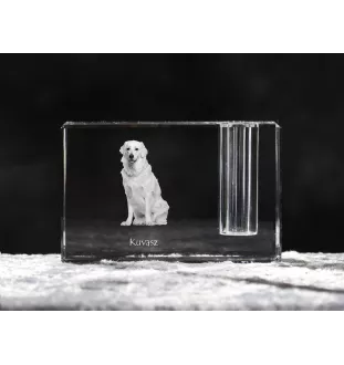 Kuvasz penholder kryształowy z psem Art-Dog