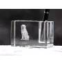 Kuvasz - Stifthalter, Kristallorganizer mit Hundefoto, einzigartige Schreibtischdekoration der Marke Art-Dog