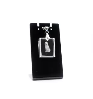 Kuvasz - Crystal dog pendant, photo necklace, unique jewellery by Art-Dog