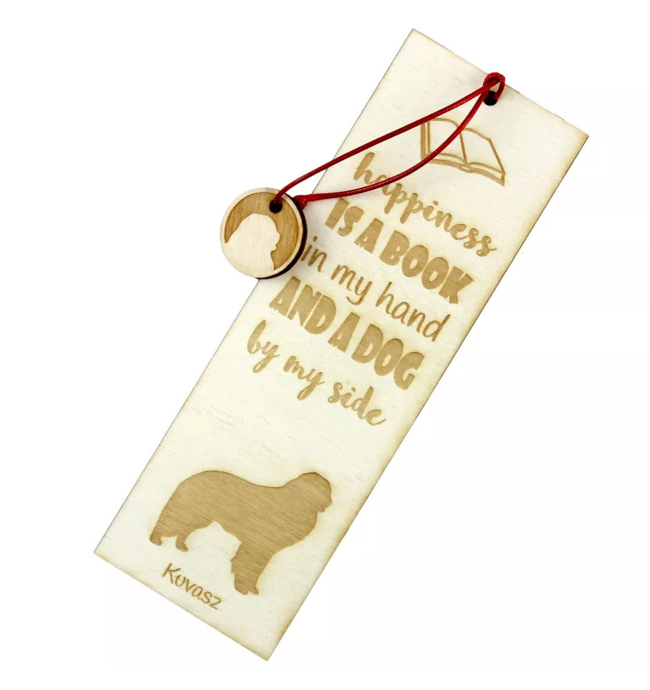 Kuvasz - dog bookmark, personalized bookmark, dog gadget for Art-Dog brand readers