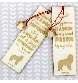Kuvasz - dog bookmark, personalized bookmark, dog gadget for Art-Dog brand readers