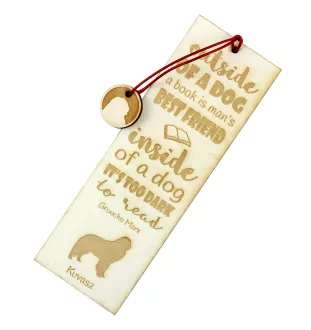 Kuvasz - marque-page pour livre avec chien, marque-page personnalisé, cadeau pour les amateurs de livres de la marque Art-Dog