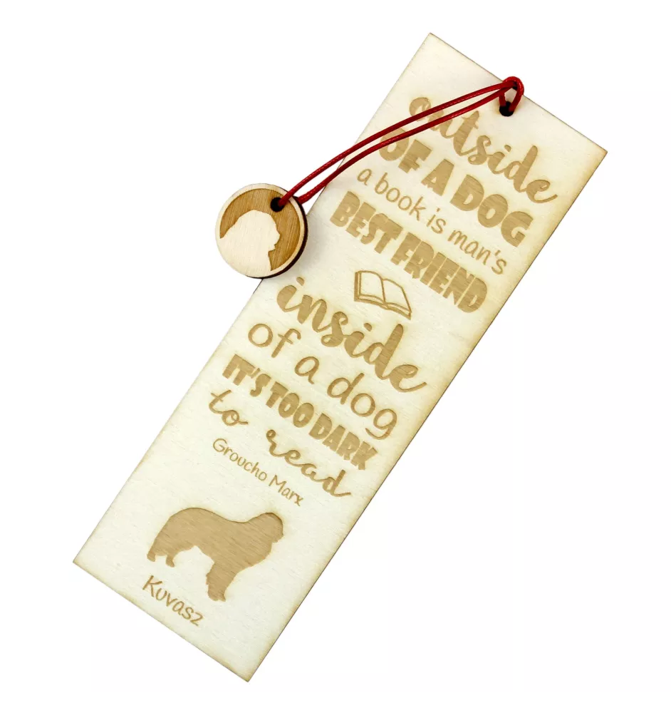 Kuvasz - dog bookmark, personalized bookmark, gift for bookworm from Art-Dog brand