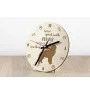 Kuvasz - clock with a dog, wooden clock, wall clock for dog lovers, clock for desk and shelf, Art-Dog