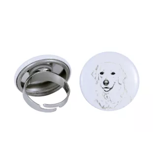 Kuvasz - Damen Schmuck mit dem Bild eines Hundes, handgefertigtes Produkt, Möglichkeit, Ihr eigenes Foto hinzuzufügen, Marke Art-Dog
