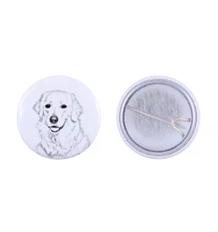 Kuvasz - pin with your dog, add your own photo, Art-Dog brand