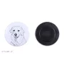Kuvasz - magnet with a dog's pupil, exceptionally light, strong magnet, handmade product by the Art-Dog brand