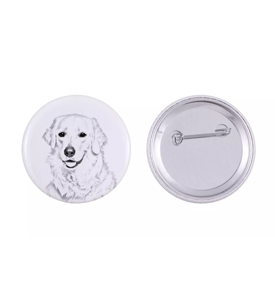 Kuvasz przypinka z psem duża Art-Dog