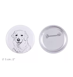 Kuvasz - badge avec votre chien, ajoutez votre propre photo, marque Art-Dog
