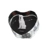 Kuvasz - a photo of a dog in crystal, crystal heart, unique photo frame from the Art-Dog brand