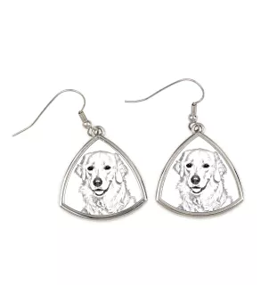 Kuvasz - boucles d'oreilles avec chien, boucles d'oreilles pendantes avec photo, bijoux personnalisés avec impression de la marque Art-Dog