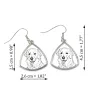 Kuvasz - boucles d'oreilles avec chien, boucles d'oreilles pendantes avec photo, bijoux personnalisés avec impression de la marque Art-Dog