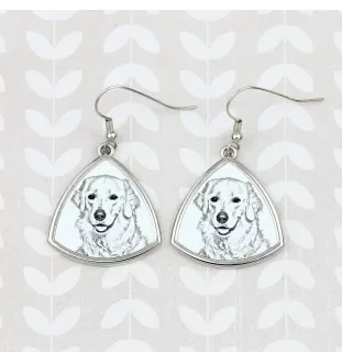 Kuvasz kolczyki ze zdjęciem psa Art-Dog