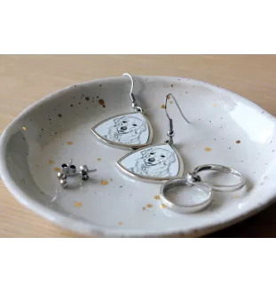 Kuvasz kolczyki ze zdjęciem psa Art-Dog