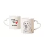 Kuvasz - cup with a dog, adorable cup with a heart-shaped handle, universal gift from the Art-Dog brand