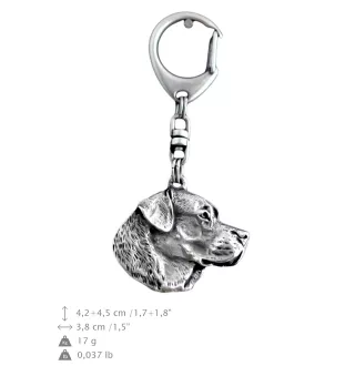 Labrador Retriever, retriever du Labrador - Porte-clés argenté avec chien, décoration de sac à main, pendentif de sac à dos par la marque Art-Dog
