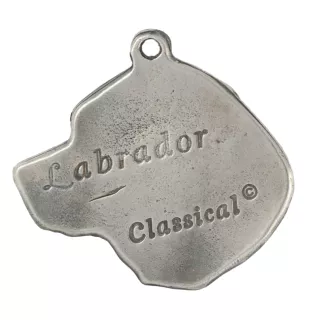 Labrador Retriever - Silver-plated key ring with dog, handbag decoration, backpack pendant by Art-Dog brand
