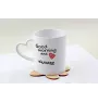 Kuvasz - cup with a dog, adorable cup with a heart-shaped handle, universal gift from the Art-Dog brand
