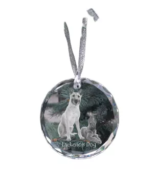 Laekenois Belgischer Schäferhund - Kristallkugel mit Foto, Hundebild im Kristall, personalisierter Christbaumschmuck von Art-Dog.