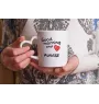 Kuvasz - tasse avec chien, une tasse adorable avec une anse en forme de cœur, un cadeau universel de la marque Art-Dog