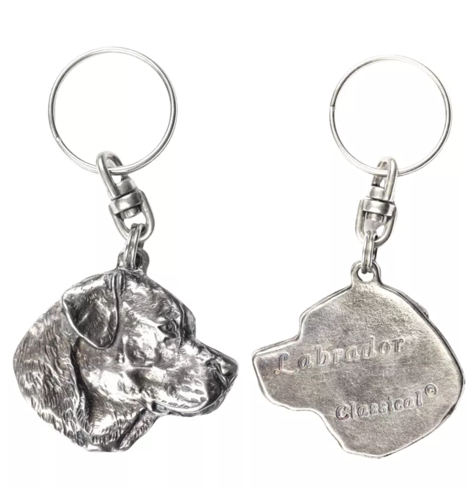 Labrador Retriever - Silver-plated dog pendant, handbag decoration, backpack pendant by Art-Dog brand