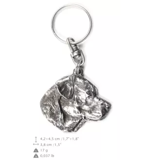 Labrador Retriever - Versilberte Hund Anhänger, Handtasche Dekoration, Rucksack-Anhänger von Art-Dog Marke