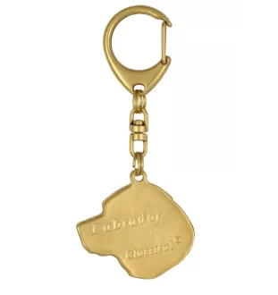 Labrador Retriever - Vergoldeter Schlüsselanhänger mit Hund, Handtaschenschmuck, Luxus-Accessoire der Marke Art-Dog