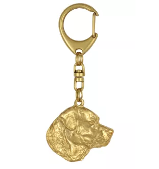 Labrador Retriever - Vergoldeter Schlüsselanhänger mit Hund in Geschenkbox, Handtaschen-Dekoration, Luxus-Accessoire der Marke Art-Dog