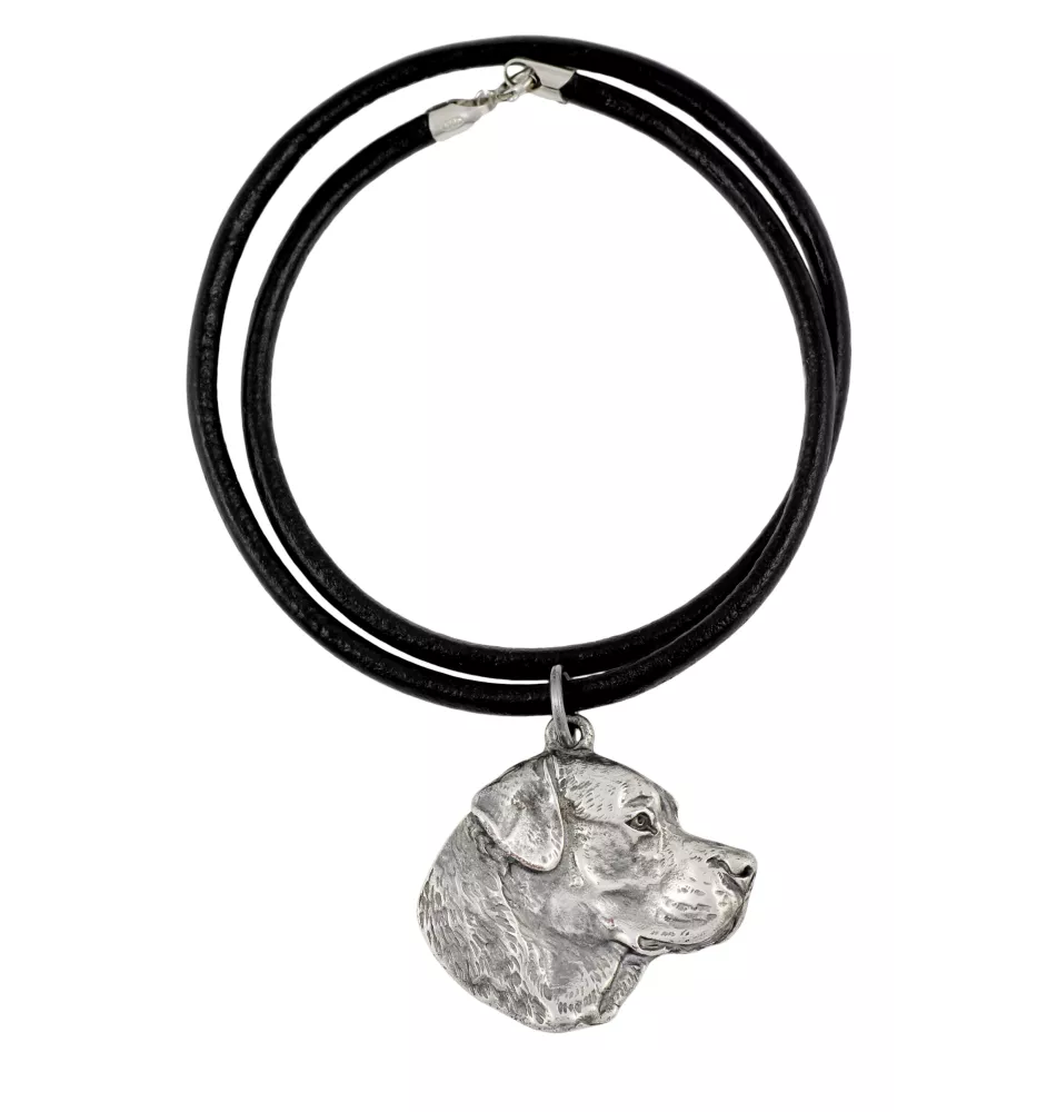 Labrador Retriever, retriever du Labrador - collier avec un chien, pendentif en plaqué argent pour les fans de chiens, bijoux uniques de la marque Art-Dog