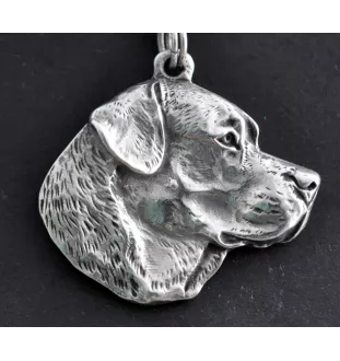 Labrador Retriever, retriever du Labrador - collier avec un chien, pendentif en plaqué argent pour les fans de chiens, bijoux uniques de la marque Art-Dog