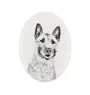 Laekenois chien de berger belge - une plaque commémorative avec une photo de chien, une plaque funéraire avec une impression, une plaque ovale personnalisée de la marque Art-Dog