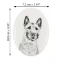 Laekenois Belgischer Schäferhund - Gedenktafel mit einem Foto eines Hundes, Grabplatte mit Druck, personalisierte ovale Platte der Marke Art-Dog