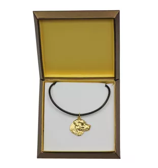 Labrador Retriever, retriever du Labrador - Collier de chien dans une boîte cadeau, pendentif plaqué or pour les fans de chiens, bijoux remarquables par Art-Dog