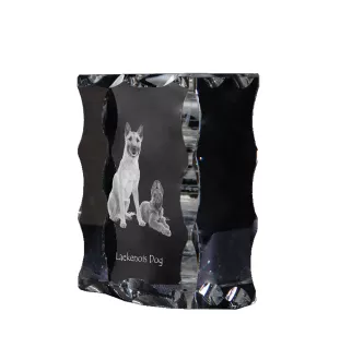 Laekenois Belgian Shepherd Dog - crystal with a picture of a dog, glass statuette with a picture, unique frame with a picture from Art-Dog brand