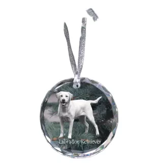 Labrador Retriever, retriever du Labrador I - boule de Noël en cristal avec une photo, photo de chien dans le cristal, décoration personnalisée pour sapin de Noël de la marque Art-Dog