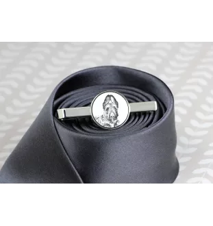 Laekenois Belgian Shepherd Dog - tie clip with a dog, personalized tie clip, a unique gift for a man from the Art-Dog brand