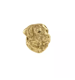 Labrador Retriever, retriever du Labrador - Broche de chien dans une boîte décorative, épingle élégante en plaqué or, épingle de veste de la marque Art-Dog