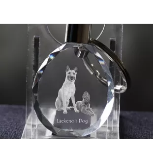 Laekenois Belgischer Schäferhund - Anhänger mit einem Foto eines Hundes, Schlüsselanhänger aus Kristall in einer Geschenkbox, ein einzigartiges Geschenk von Art-Dog