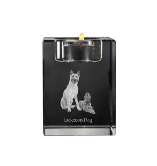 Laekenois Belgischer Schäferhund - Kerzenhalter mit Hundefoto, Teelichthalter aus Kristall, personalisiertes Geschenk der Marke Art-Dog
