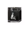 Laekenois chien de berger belge - Bougeoir avec photo de chien, porte bougie en cristal, cadeau personnalisé par la marque Art-Dog