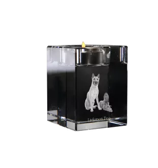 Laekenois Belgischer Schäferhund - Kerzenhalter mit Hundefoto, Teelichthalter aus Kristall, personalisiertes Geschenk der Marke Art-Dog