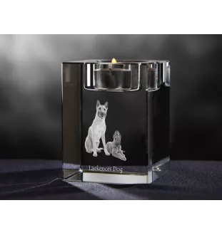 Laekenois Belgischer Schäferhund - Kerzenhalter mit Hundefoto, Teelichthalter aus Kristall, personalisiertes Geschenk der Marke Art-Dog